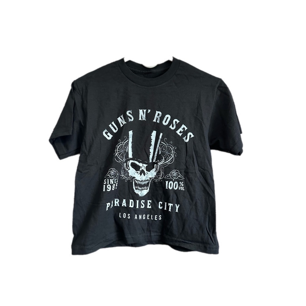 Guns N Roses Paradise City Skull Graphic T Shirt Black‎ Size SM
